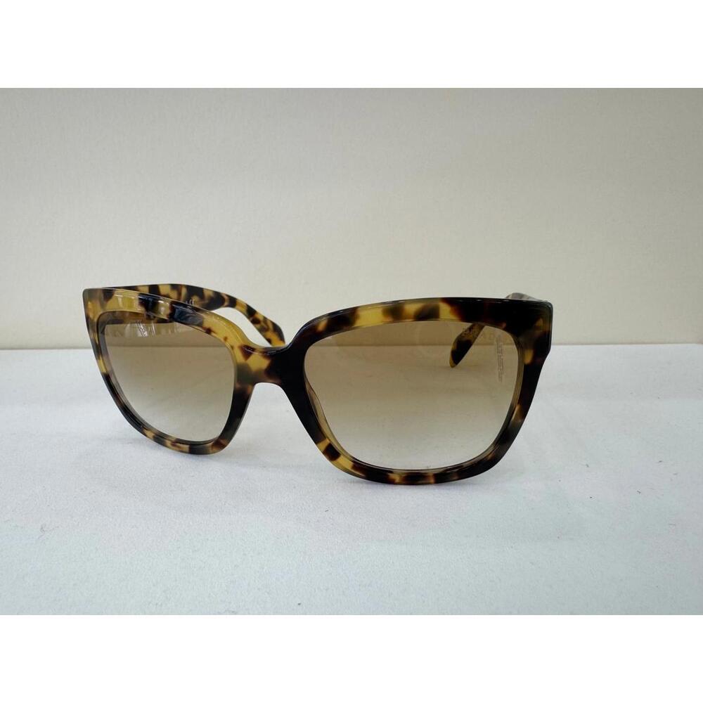 Prada SPR 07P Women’s Tortoise Havana Butterfly Sunglasses Brown Gradient Lenses